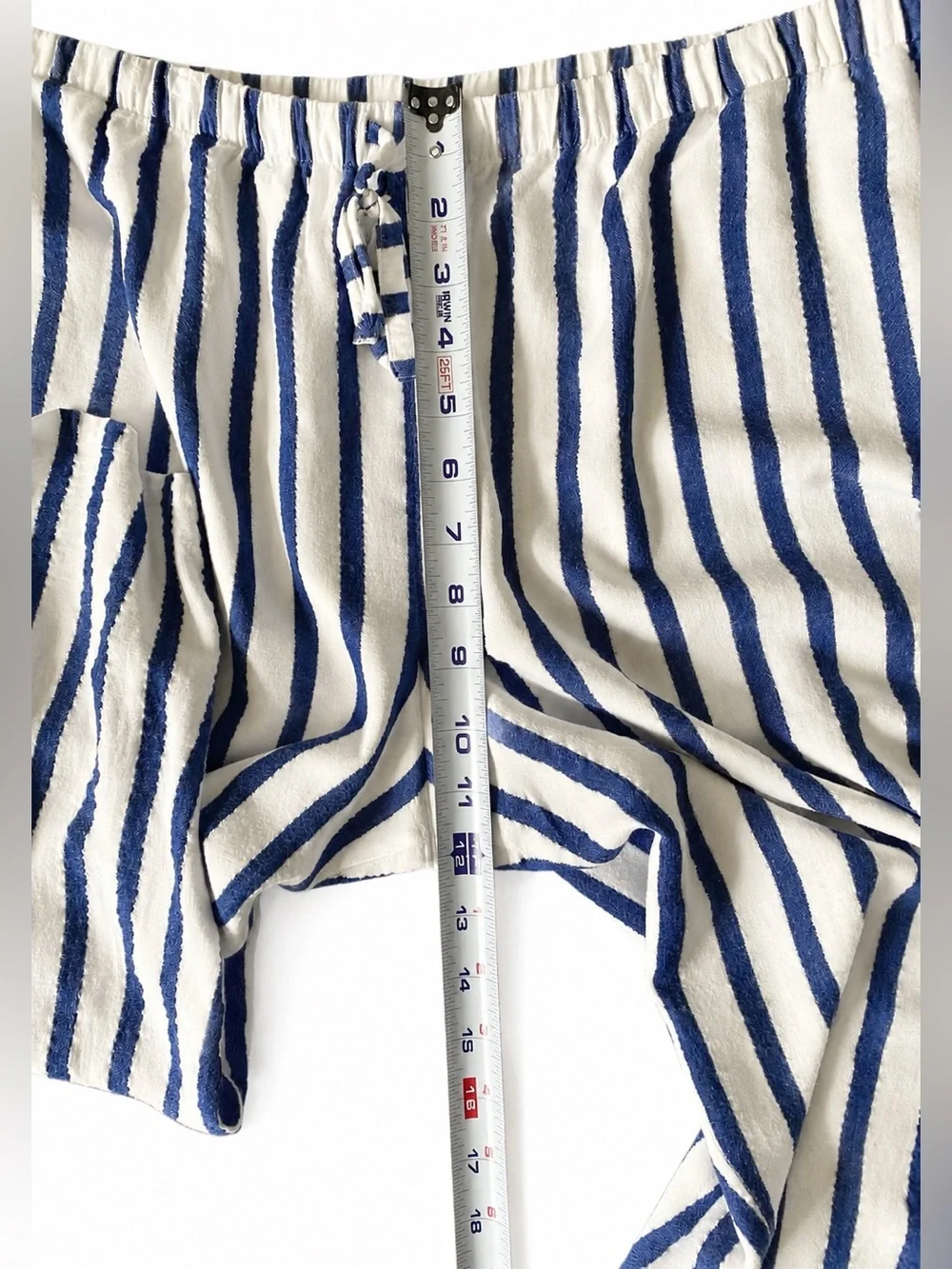 Women's Pajamas Blue & White Striped Set XL - Picture 8 of 10